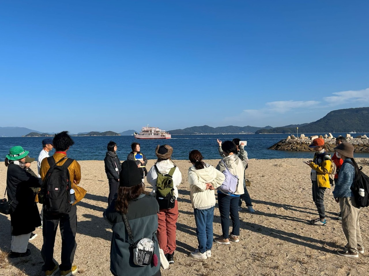 自然に囲まれた企業研修 楽しい チームビルディング かがわガイド協会